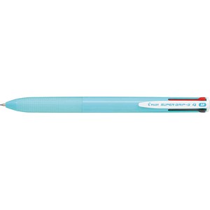 PILOT 4-Farben-Kugelschreiber Super Grip-G4 hellblau, Schreibfarbe: schwarz, blau, rot, grün, 1 St.