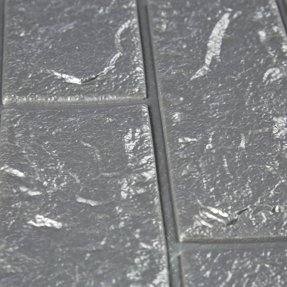 10 relaxdays Wandpaneele selbstklebend grau 70,0 x 78,0 cm