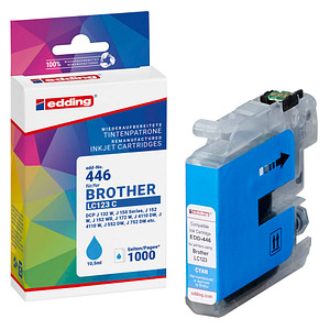 4057305063601 - Druckerpatrone 18-446 kompatibel zu brother LC-123C cyan 4057305063601 Edding 4057305063601 - Druckerpatrone 18-446 kompatibel zu brother LC-123C cyan 4057305063601 Edding