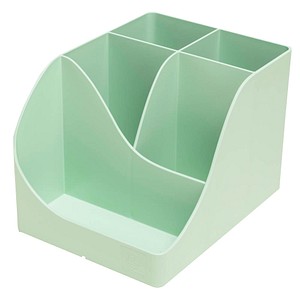 9002493695801 - Stifteköcher Pen Wave Autentik 5 Fächer aus recyceltem Kunststoff skandinavisches Design für Büro & Homeoffice salbei