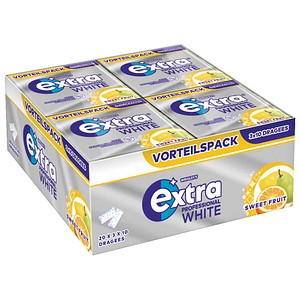 extra® SWEET FRUIT Kaugummis 20x 10 Dragees, 20 St.