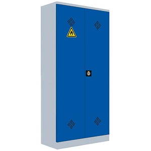 LÜLLMANN Umweltschrank 566251 enzianblau, lichtgrau 4 Fachböden 91,6 x 42,2 x 195,0 cm, aufgebaut, 1 St.