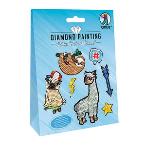 URSUS® Diamond Painting Sticker-Set Animal friends mehrfarbig