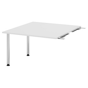 4032062314753 - HAMMERBACHER Verbindungsplatte höhenverstellbar KT12C weiß chrom rechteckig 1200 x 1300 x 720 - 740 cm