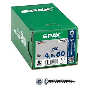 4003530009426 - SpaxSenkkopf Schrauben ø 35x17 mm Vollgewinde Holzschrauben PZ1 wirox silber 4003530009426 - SpaxSenkkopf Schrauben ø 35x17 mm Vollgewinde Holzschrauben PZ1 wirox silber