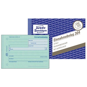 4004182003046 - AVERY® Zweckform Einnahmebelege Nr 304 grün mikroperforiert