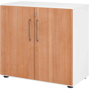 4032062324837 - Aktenschrank 928T2 V928T2 W N BS weiß nussbaum 1 Fachboden 800 x 420 x 748 cm