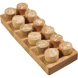 9004362534488 - 12 Woodies Motivstempel-Set Farm animals 30 x 30 cm 9004362534488 - 12 Woodies Motivstempel-Set Farm animals 30 x 30 cm