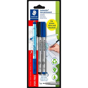 STAEDTLER Lumocolor Folienstifte farbsortiert non-permanent, 2 St.