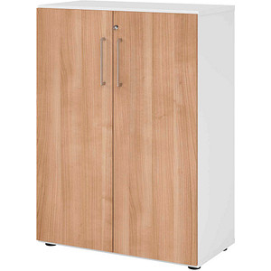 4032062324844 - Aktenschrank 938T3 V938T3 W N BS weiß nussbaum 2 Fachböden 800 x 420 x 1100 cm