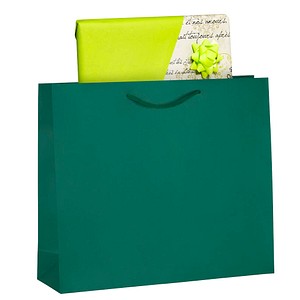 VP Papier-Tragetaschen grün 42,0 x 36,0 cm, 25 St.
