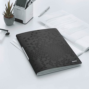 4002432121212 - Sichtbuch WOW 4632-00-95 schwarz metallic A4 mit 40 Hüllen Polypropylen (PP) 4002432121212 Leitz