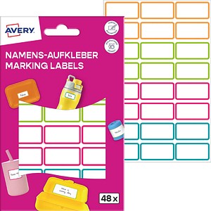 4004182519790 - 48 Namensetiketten farbsortiert 320 x 150 mm 4004182519790 48 Stück