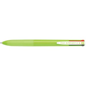 PILOT 4-Farben-Kugelschreiber Super Grip-G4 hellgrün, Schreibfarbe: schwarz, blau, rot, grün, 1 St.