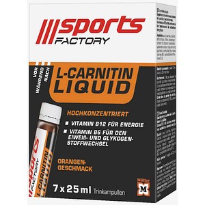 sports FACTORY Nahrungsergänzungsmittel L-Carnitin  7x 25,0 ml, 7 St.
