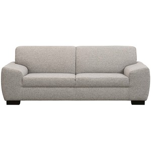DOMO Collection 2,5-Sitzer Sofa Incanto hellgrau schwarz Stoff 220,0 x 89,0 x 81,0 cm, 1 St.