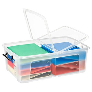 5021711039511 - Aufbewahrungsbox Ablagebox HW675 2006750110 50 Liter mit Deckel für A4 Ordner außen 695x450x241mm Kunststoff transparent 502 5021711039511 - Aufbewahrungsbox Ablagebox HW675 2006750110 50 Liter mit Deckel für A4 Ordner außen 695x450x241mm Kunststoff transparent 502