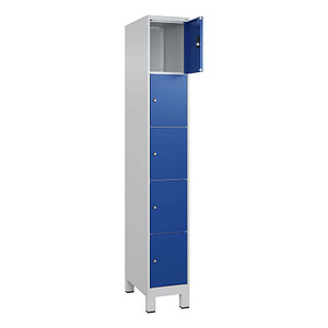 4066681679603 - Schließfachschrank Classic Plus enzianblau lichtgrau 080010-105 S10003 5 Schließfächer 300 x 500 x 1950 cm 4066681679603 CP 4066681679603 - Schließfachschrank Classic Plus enzianblau lichtgrau 080010-105 S10003 5 Schließfächer 300 x 500 x 1950 cm 4066681679603 CP