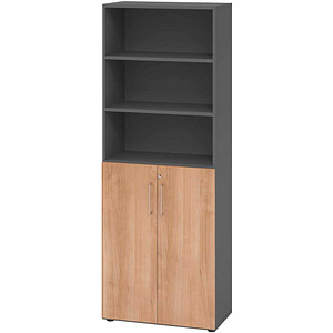 4032062325001 - Regalschrank 968T3 V968T3 G N BS grafit nussbaum 800 x 420 x 2156 cm