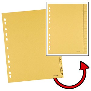 4250073813328 - Trennblätter DIN A4 0-9 gelb 250 g qm 100 St 4250073813328 - Trennblätter DIN A4 0-9 gelb 250 g qm 100 St