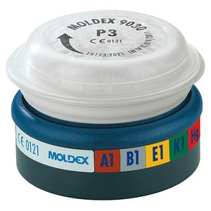 MOLDEX® Filter für Atemschutzmasken 9230 ABEKHgP3 R D EN 14387:2004 + A1:2008, 6 St.