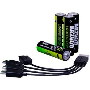 4713095609008 - 8 Akkus mit Ladegerät LoopEnergy AA2550 Mignon AA 1700 mAh 4713095609008 8 Stück 4713095609008 - 8 Akkus mit Ladegerät LoopEnergy AA2550 Mignon AA 1700 mAh 4713095609008 8 Stück