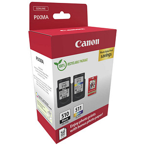 8714574679648 - PG-510 CL-511 Photo Paper Value Pack - 2-pack - black colour (cyan magenta yellow) - original - ink cartridge paper kit 8714574679648 - PG-510 CL-511 Photo Paper Value Pack - 2-pack - black colour (cyan magenta yellow) - original - ink cartridge paper kit