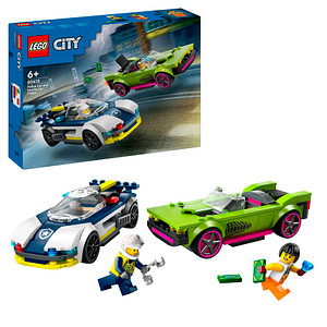 LEGO® City 60415 Verfolgungsjagd mit Polizeiauto und Muscle Car Bausatz