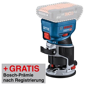 4059952640761 - AKTION BOSCH Professional GKF 18V-8 Akku-Kantenfräse 180 V ohne Akku mit Prämie nach Registrierung 4059952640761 - AKTION BOSCH Professional GKF 18V-8 Akku-Kantenfräse 180 V ohne Akku mit Prämie nach Registrierung