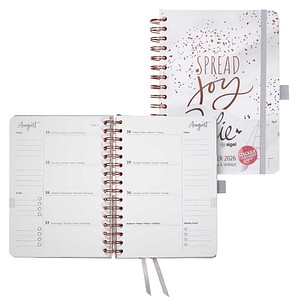 4004360774492 - Buchkalender J6605 grau 2 Seiten   1 Woche  4004360774492 Sigel