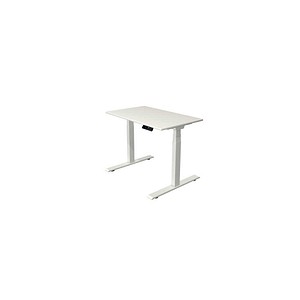 Kerkmann Move 1 stable elektrisch höhenverstellbarer Schreibtisch weiß rechteckig, T-Fuß-Gestell weiß 100,0 x 60,0 cm
