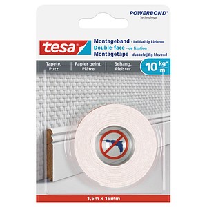 4042448340306 - Montageklebeband Powerbond® 19 mm x 15 m (B x L) 10kg beidseitig klebend 4042448340306 150 Zentimeter 4042448340306 - Montageklebeband Powerbond® 19 mm x 15 m (B x L) 10kg beidseitig klebend 4042448340306 150 Zentimeter