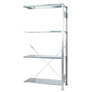 4058255110636 - Steckregalsystem green H2000xB1000xT600mm Anbauregal verzinkt 1 Rahmen 4 Fachböden - Schulte Lagertechnik