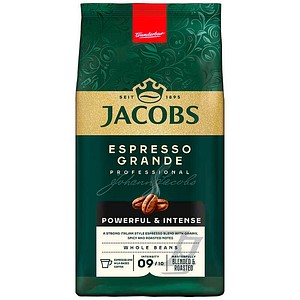 8711000607077 - JACOBS ESPRESSO GRANDE POWERFUL & INTENSE Kaffeebohnen Arabicabohnen kräftig 1000 g
