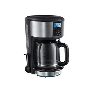 4008496815838 - RUSSELL HOBBS Filterkaffeemaschine Buckingham Dig Glas 20680-56 125l Kaffeekanne 1x4 mit blauem Leuchtring schwarz|silberfarben 4008496815838 - RUSSELL HOBBS Filterkaffeemaschine Buckingham Dig Glas 20680-56 125l Kaffeekanne 1x4 mit blauem Leuchtring schwarz|silberfarben