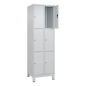 4066681680241 - Schließfachschrank Classic Plus lichtgrau 080010-203 S10007 6 Schließfächer 600 x 500 x 1950 cm 4066681680241 C+P-Möbel