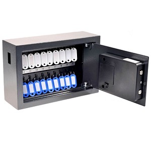 8717448025138 - pavo Advanced Schlüsseltresor grau mit 20 Haken Elektronikschloss 8717448025138 - pavo Advanced Schlüsseltresor grau mit 20 Haken Elektronikschloss