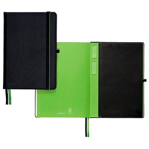 4002432100866 - Notizbuch Complete 4471-00-95 schwarz A4 kariert 100g 80 Blatt 160 Seiten mit Gummiband 4002432100866 Leitz