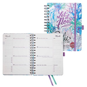 4004360774522 - Buchkalender J6604 lila grün blau 2 Seiten   1 Woche  4004360774522 Sigel