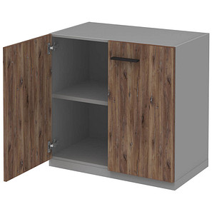 4059484223807 - röhr Aktenschrank quantum 180 D24 6120-85-R1 grau eiche 1 Fachboden 800 x 419 x 765 cm