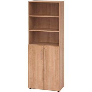 4032062325100 - eurokraft pro Büroregalschrank 5 Fachböden 6 Ordnerhöhen davon 3 offen Nussbaum 4032062325100 - eurokraft pro Büroregalschrank 5 Fachböden 6 Ordnerhöhen davon 3 offen Nussbaum
