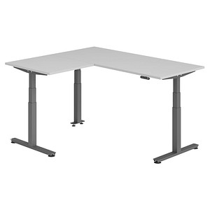 Hammerbacher Sitz-Steh-Schreibtisch VXDSM, elektrisch höhenverstellbar, 127cm (H), 160x180cm (BxT), grau / graphit 4032062326848 Hammerbacher 6 Stück
