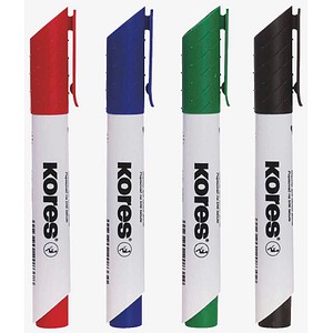 9023800208651 - Whiteboard-Marker Set 4 Marker + Tafellöscher K MARKER Keilspitze Strichstärke 3-5 mm schnell - 1 Stück (M20865)