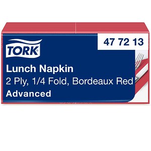 TORK Servietten Lunch Advanced bordeaux 2-lagig 32,5 x 32,8 cm, 200 St.