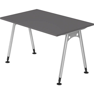 4032062321751 - AS12 höhenverstellbarer Schreibtisch grafit rechteckig A-Fuß-Gestell silber 1200 x 800 cm 4032062321751 - AS12 höhenverstellbarer Schreibtisch grafit rechteckig A-Fuß-Gestell silber 1200 x 800 cm