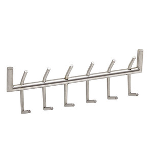 4251757702235 - WOHNLING Wandgarderobe WL6444 silber Metall 12 Haken 600 x 190 cm