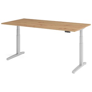 4032062193013 - HAMMERBACHER XBHM2E elektrisch höhenverstellbarer Schreibtisch asteiche rechteckig C-Fuß-Gestell silber 2000 x 1000 cm 4032062193013 - HAMMERBACHER XBHM2E elektrisch höhenverstellbarer Schreibtisch asteiche rechteckig C-Fuß-Gestell silber 2000 x 1000 cm