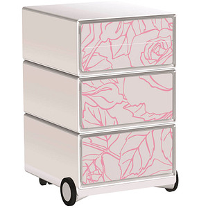 PAPERFLOW easyBox Garden Factory Rollcontainer weiß, bunt 60315 4 Auszüge 39,0 x 43,6 x 64,2 cm
