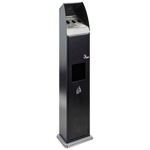 SPRINTIS Standaschenbecher schwarz, 1 St.