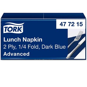 TORK Servietten Lunch Advanced dunkelblau 2-lagig 32,5 x 32,8 cm, 200 St.